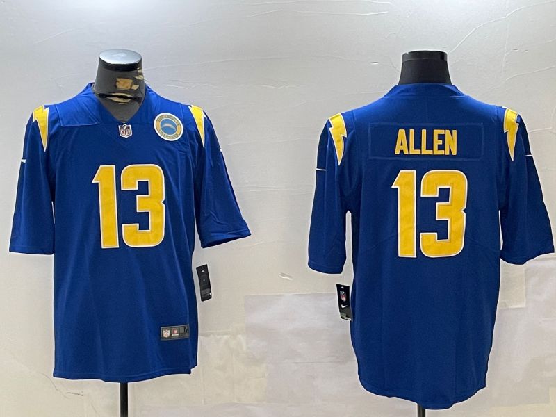 Men Los Angeles Chargers #13 Allen Blue Second generation 2024 Nike Limited NFL Jersey style 2